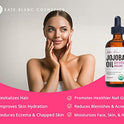 Jojoba Oil (4 oz), USDA Certified Organic, 100% Pure, Cold Pressed, Unrefined. Revitalizes Hair and Gives Skin a Radiant, Youthful Look. Great treatment for Face, Lips, Cuticles, Stretch Marks, Beard