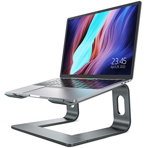 Nulaxy - Soporte ergonómico de aluminio para ordenador portátil, soporte desmontable para ordenador portátil compatible con MacBook Air Pro, Dell XPS, HP, Lenovo More 10-15.6"