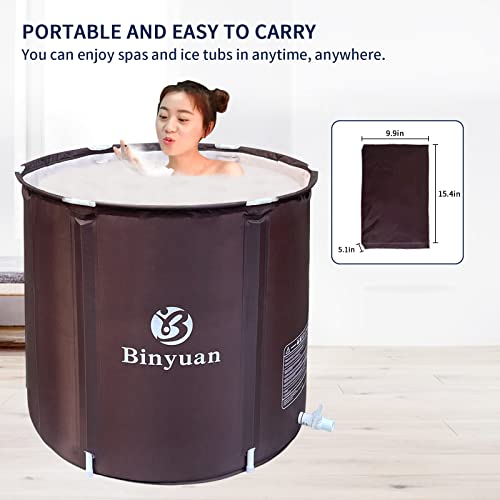 tina plegable portátil para adultos, ideal para baño caliente, baño de hielo, tina plegable para ducha no empotrado, tamaño grande