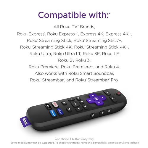 Roku Voice Remote (Oficial) para Jugadores Roku y televisores Roku