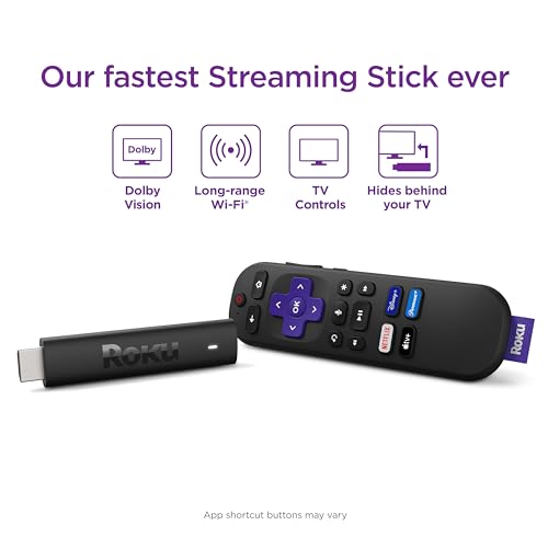 Roku Streaming Stick 4K 2021 | Streaming Device 4K/HDR/Dolby Vision with Roku Voice Remote and TV Controls