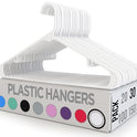 Utopia Home Perchas de plástico Blanco – Durable & Slim – Ideal para organizar armarios – Elegante y Simple Mirada Perchas