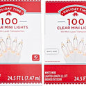 Holiday Time - Mini luces transparentes (100 unidades), color blanco