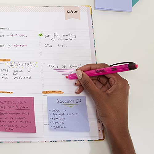 Sharpie Accent – Rotulador fluorescente retráctil, Colores Variados, 8-Count