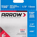 Arrow Fastener 508 1/2in. T50 auténtica flecha 1250pc Staple