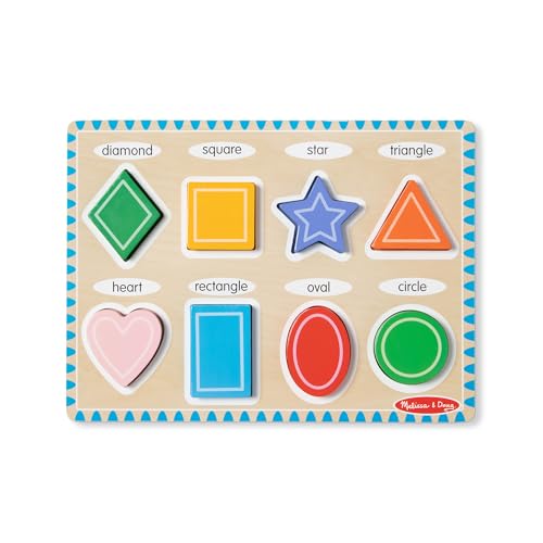 Melissa & Doug Shapes Rompecabezas de madera grueso