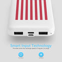 Miady Cargador portátil dual USB de 10000 mAh, cargador de energía de carga rápida con entrada USB C, cargador de respaldo para iPhone X, Galaxy S9, Pixel 3 y etc.