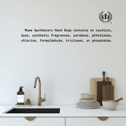 Muse Bath Apothecary Hand Ritual - Jabón de manos aromático y nutritivo, 16 oz, impregnado con aceites esenciales naturales