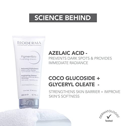 Bioderma | Pigmentbio Foaming Cream Limpiador Iluminador 200ml | Exfolia e ilumina la piel con manchas e hiperpigmentación
