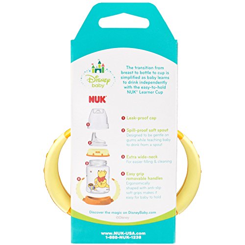 NUK Disney Winnie the Pooh 5 Ounces Learner Cup Silicone Spout, 6+ Months