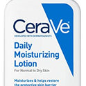CeraVe Loción hidratante diaria | 8 oz | Loción facial y corporal para piel seca con ácido hialurónico | Sin fragancia