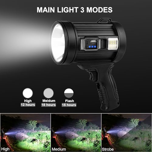 Linterna LED con luz mazorca y paneles solares
