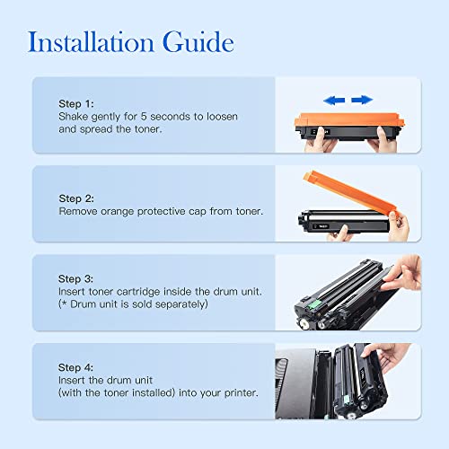 Valuetoner - Cartucho de tóner Compatible con Brother TN221BK TN221 TN 221 TN-221 para Usar con Impresora HL-3140CW HL-3150CDN HL-3170CDW MFC-9330CDW HL-3180CDW MFC-9130CW (Paquete de 2)