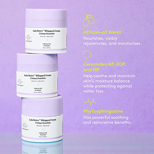 Drunk Elephant Full Sized Retro Renew Facial Duo- Skin Renewal Facial Duo with T.L.C. Sukari Babyfacial (50 ml) and Lala Retro Whipped Cream Facial Moisturizer (50 ml)