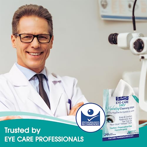 Dr. Fischer Daily hygienic & hydrating eyelid wipes- Complementary aid for dry eye syndrome & cleanse the eye area of ocular secretions. Moisture enriched to effectively clean & moisturize (30 Wipes)
