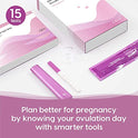 Femometer Ovulation Predictor Kit, Digital Ovulation Test, OPK Test Featuring Bluetooth Connection, Advanced Ovulation Tests Digital Results LH Surge Test with 15 Ovulation Tests Strips
