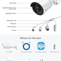 REOLINK Cámaras de seguridad para exteriores, sistema de cámara de seguridad para el hogar para vigilancia PoE IP de 5 MP, detección inteligente de seres humanos/vehículos, funciona con casa inteligente, lapso de tiempo, tarjeta SD de hasta 256 GB, RLC-51