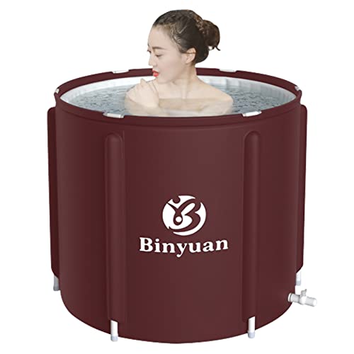 tina plegable portátil para adultos, ideal para baño caliente, baño de hielo, tina plegable para ducha no empotrado, tamaño grande