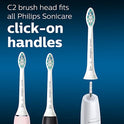 Philips Sonicare Optimal Plaque Control replacement toothbrush heads, HX9023/65, BrushSync technology, White 3-pk