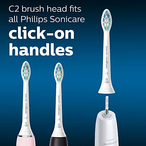 Philips Sonicare Optimal Plaque Control replacement toothbrush heads, HX9023/65, BrushSync technology, White 3-pk