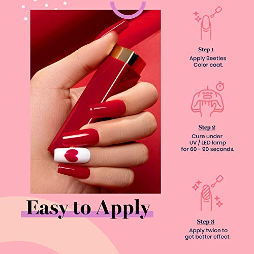Beetles No Wipe Gel Top Coat y Base Coat Set, Soak Off LED Clear Gel Base Top Gel Glossy Shine Finish Base de esmalte de gel de larga duración y Top Coat Gel Lamp Nails Art DIY Home