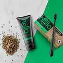 Hello Oral Care Activated charcoal + hemp sls free whitening toothpaste and black bpa-free toothbrush