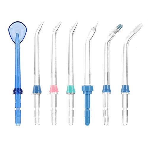 Toberas dentales de hilo dental, TUREWELL 7 piezas de repuesto estándar y funcionales para irrigador oral familiar FC165, FC168, FC169, FC166, FC163, FC162, FC188, FC288