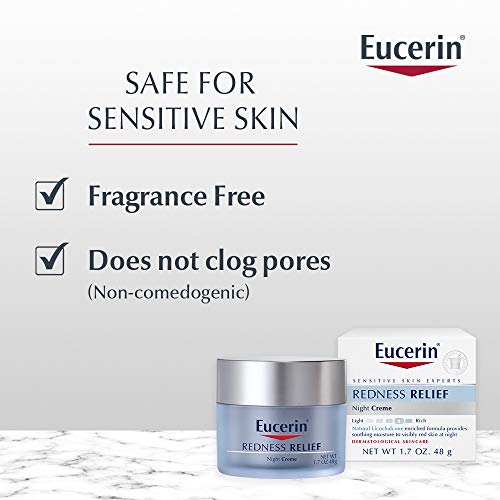 Eucerin Redness Relief Soothing Night Creme, 1.7 Ounce