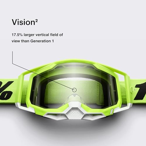 100% Racecraft 2 Premium Protective Sport Goggles with Nose Guard