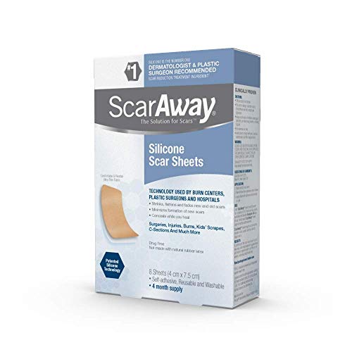 ScarAway Silicone Scar Sheets - 8 ct, Pack of 4