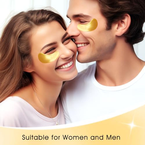 Rotus 30 Pairs Gold Eye Mask Power Crystal Gel Collagen Masks, Great For Anti Aging, Dark Circles & Puffiness