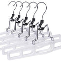 Juego de 10 perchas para falda de alta calidad, juego de 10 piezas para colgar falda delgada con abrazadera, juego de 10 piezas para pantalones cortos con cierre de bloqueo resistente, juego de perchas de mezclilla de calidad multiusos