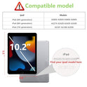 Paquete de 2 protectores de pantalla compatibles con iPad de 9ª generación/iPad de 8ª generación de 10.2 pulgadas, vidrio templado apiker compatible con iPad 9 8 7 (2021/2020/2019)