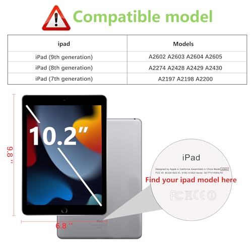 Paquete de 2 protectores de pantalla compatibles con iPad de 9ª generación/iPad de 8ª generación de 10.2 pulgadas, vidrio templado apiker compatible con iPad 9 8 7 (2021/2020/2019)