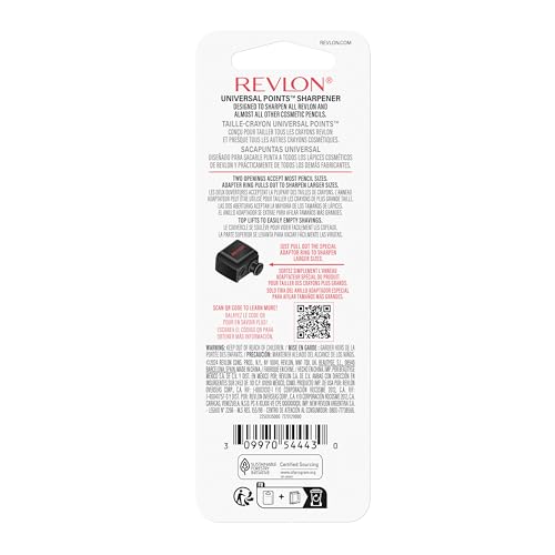 Revlon - Afilador de maquillaje para delineador de ojos, delineador de labios y mucho más. Afilador universal para todos los tamaños de lápices de madera y plástico