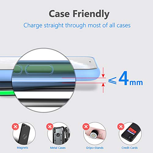 yootech Cargador inalámbrico con Certificado Qi de 7,5 W de Carga inalámbrica Compatible con iPhone