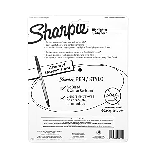 Sharpie Accent – Rotulador fluorescente retráctil, Colores Variados, 8-Count