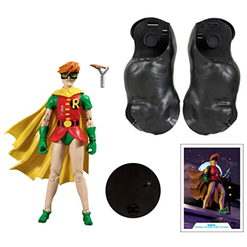 McFarlane Toys DC Multiverse The Dark Knight Devuelve Robin Figura de acción de 7 Pulgadas con Piezas de Caballo Build-A y Accesorios (el Estilo de la Figura Puede Variar)