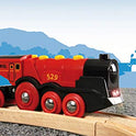 BRIO World 33592 Mighty Red Action Locomotora | Tren de Juguete a Pilas con Efectos de luz y Sonido para niños a Partir de 3 años
