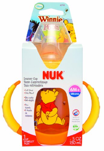 NUK Disney Winnie the Pooh 5 Ounces Learner Cup Silicone Spout, 6+ Months