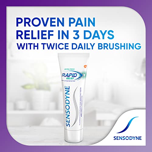 Sensodyne - Pasta de dientes de sensibilidad de alivio rápido para dientes sensibles