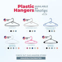 Neaties - Perchas de plástico súper resistentes (12, 18, 24, 30, 36, 72 paquetes) - Perchas de plástico antideslizantes y resistentes con gancho de accesorios para trajes, abrigos, vestidos, camisas o cinturones