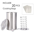 Máquina de jamón de acero inoxidable, prensa de carne con termómetro y 20 bolsas de cocina, olla de jamón a presión para carne casera