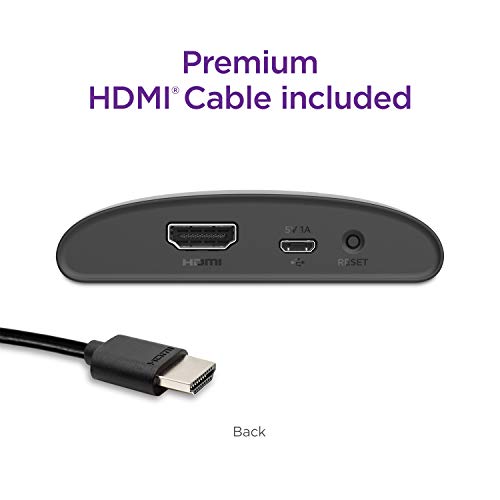 Roku Express 4K+ | Reproductor Multimedia de transmisión HD/4K/HDR con transmisión inalámbrica Suave y Control Remoto de Voz Roku con Controles de TV, Incluye Cable HDMI Premium