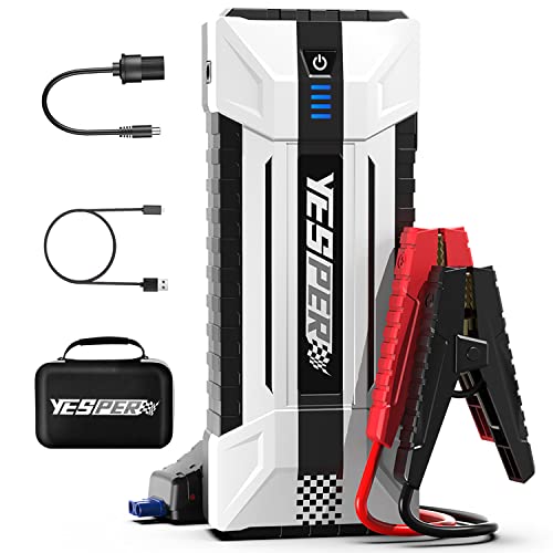 YESPER - Arrancador de coche, cargador de coche, arrancador de batería, portátil, caja de salto