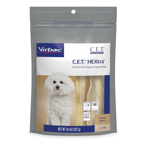 Virbac CET HEXtra Premium Masticables de higiene oral para perros