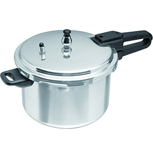 IMUSA USA A417-80801W Stovetop Aluminum Pressure Cooker 7.0-Quart,Silver