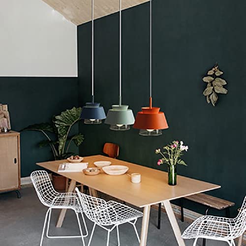 BAYCHEER Lámpara colgante de estilo nórdico macarrón, moderna de metal y vidrio, 2 sombras, lámpara colgante para comedor