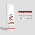 EltaMD UV Daily Tinted Facial Sunscreen Broad-Spectrum SPF 40 for Dry Skin, Dermatologist-Recommended Mineral-Based Zinc Oxide Formula, 1. 7 oz