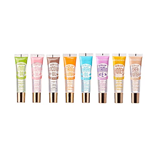 Paquete de 6 brillos de labios transparentes Kiss Broadway
